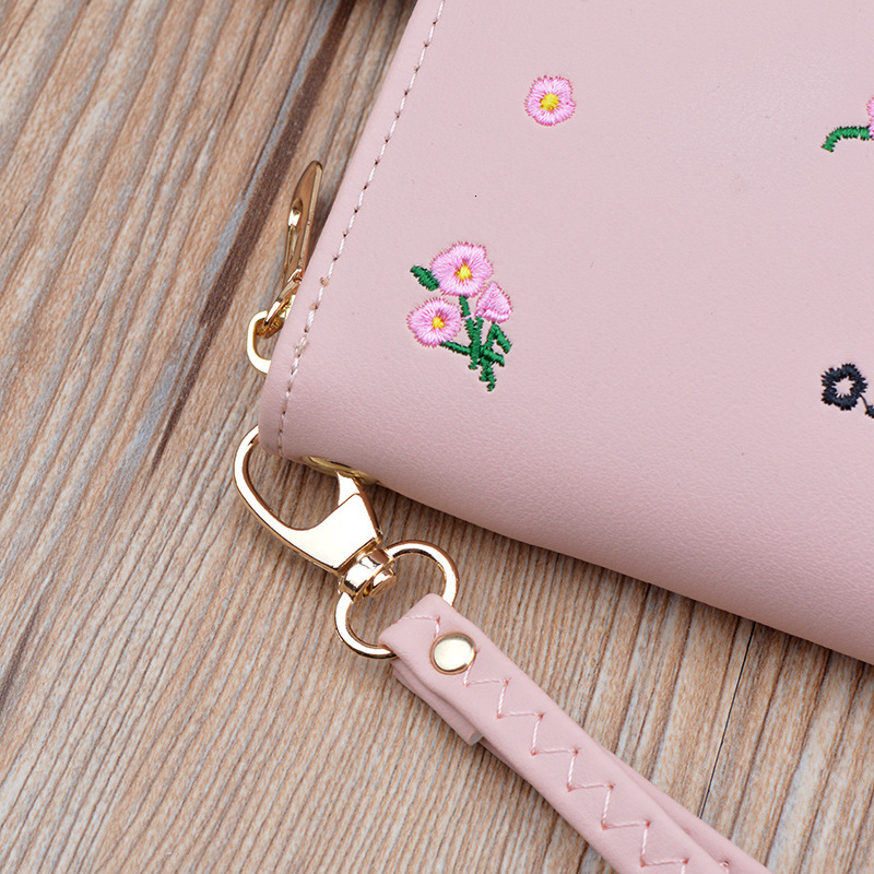 Designer Bag New Women's Wallet Luxury Bag Long Zipper Clutch Fashion Embroidered Large Capacity Soft Leather Coin Purse Phone Bag