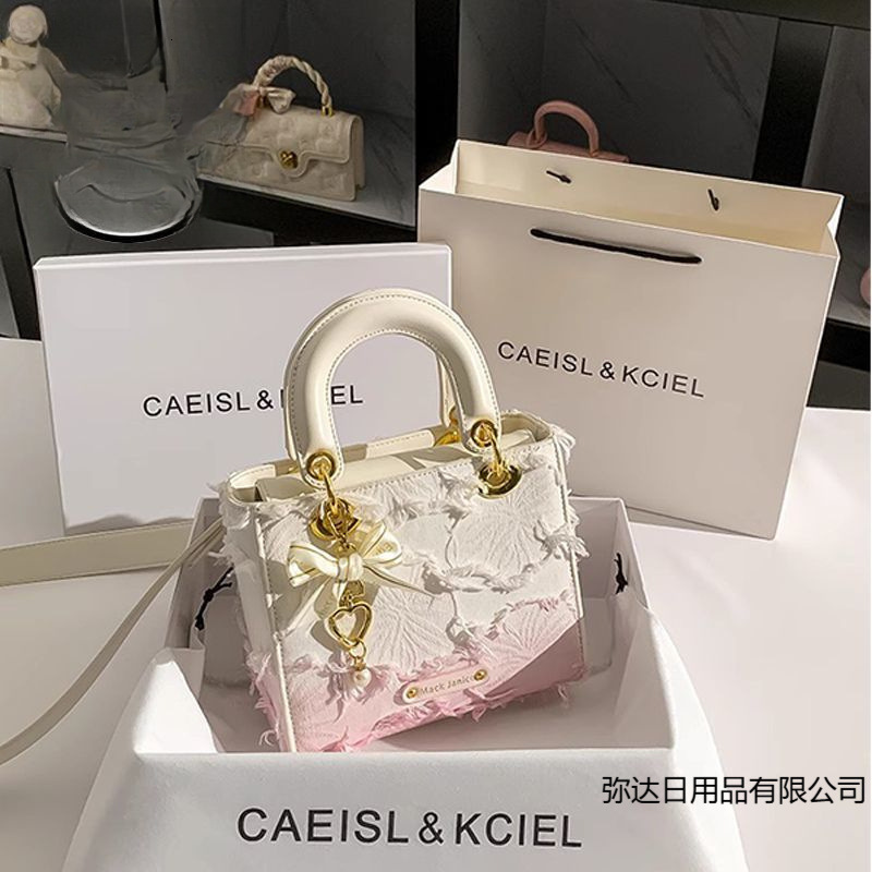 Designer women's bag, niche gradient tassel Princess Diana bag, women's 2025 new high-end bag, women's handbag, slanted fashion bag