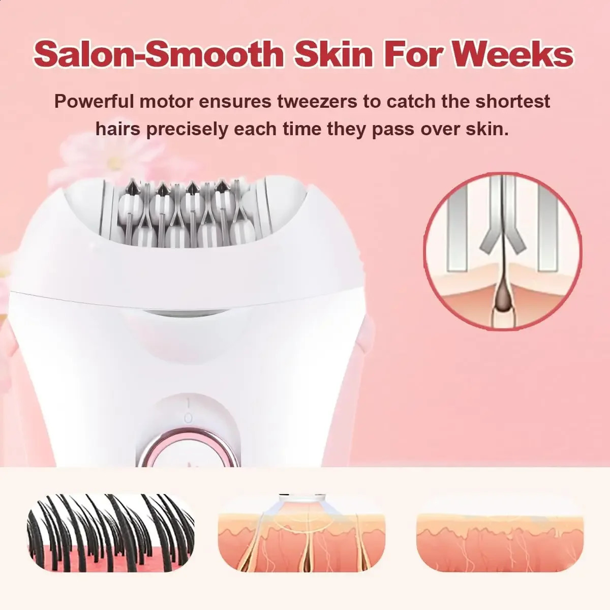 VGR Epilator Electric Leg Body Underarms Portable Hair Remover 2 Speed Adjustment Hair Removal Tool Epilator for Women V-705 250805