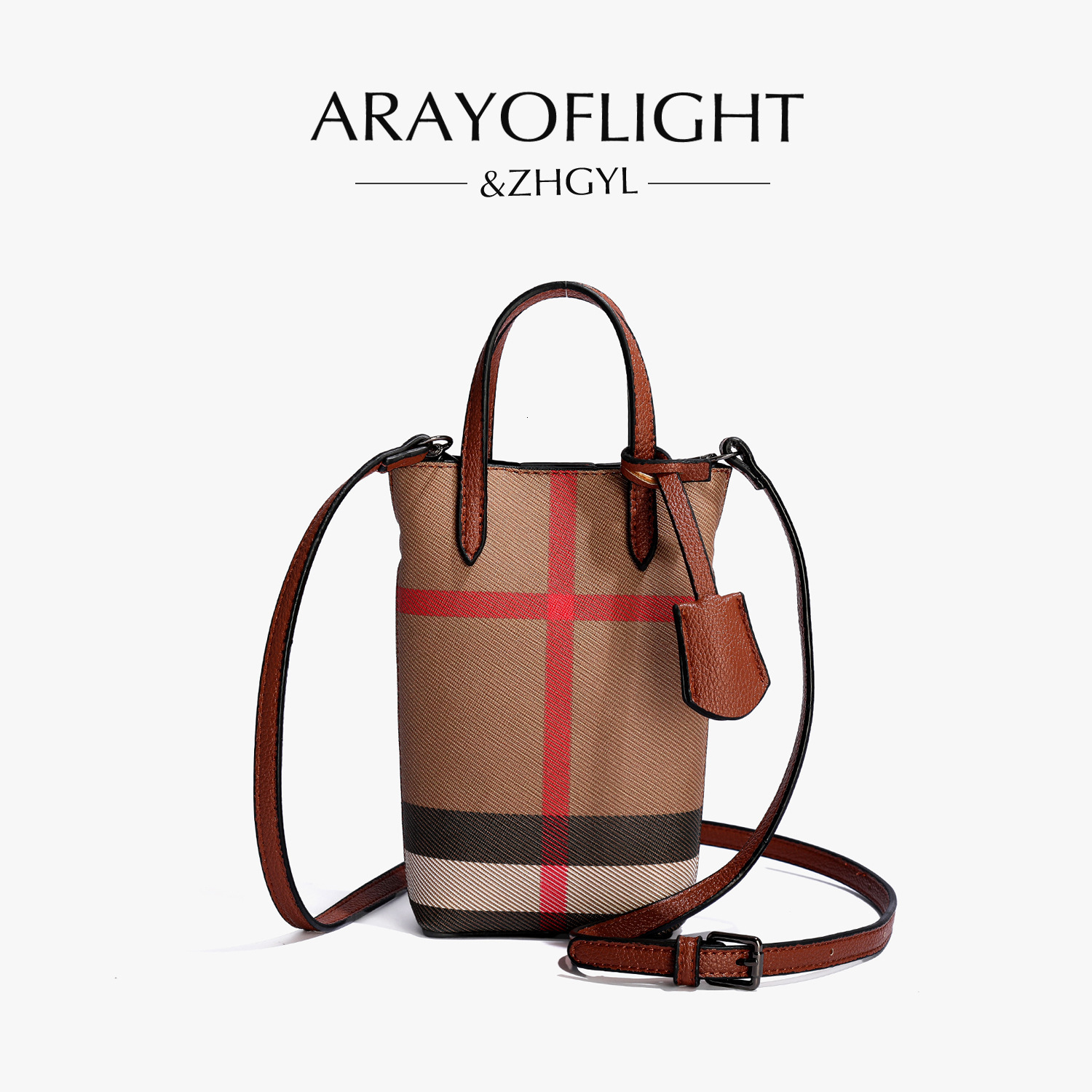 Fashion Light Luxury 2025 Multi Functional Stripe Luxury Bag Free Shipping Designer Slanted Phone Bag Spring Special Offer Bag Brown And Caramel Color
