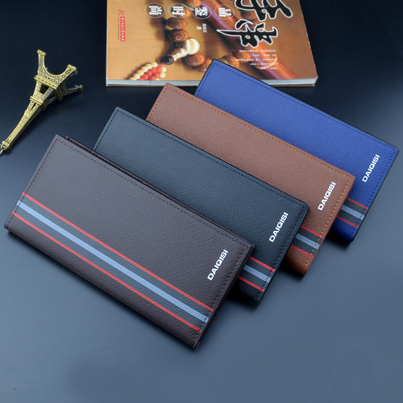 New Men's Wallet Long Clutch Vertical Luxury Bag Youth Leather Wallet Multi-card Designer Bag Slots Large Capacity Fashion Suit Wallet