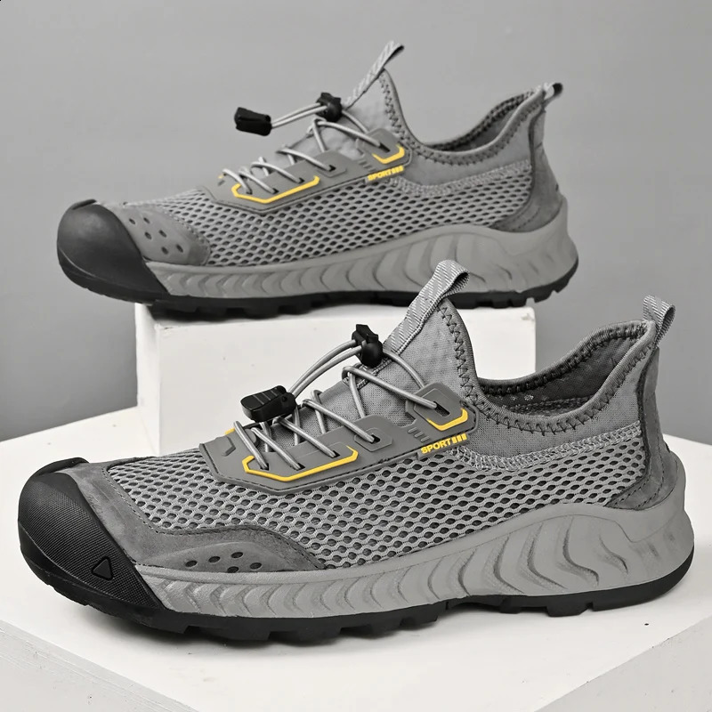 Summer Waterproof Mens Hiking Shoes Camping Running Jogging Shoes Breathable Sports Training Shoes Womens Sneakers. 250805