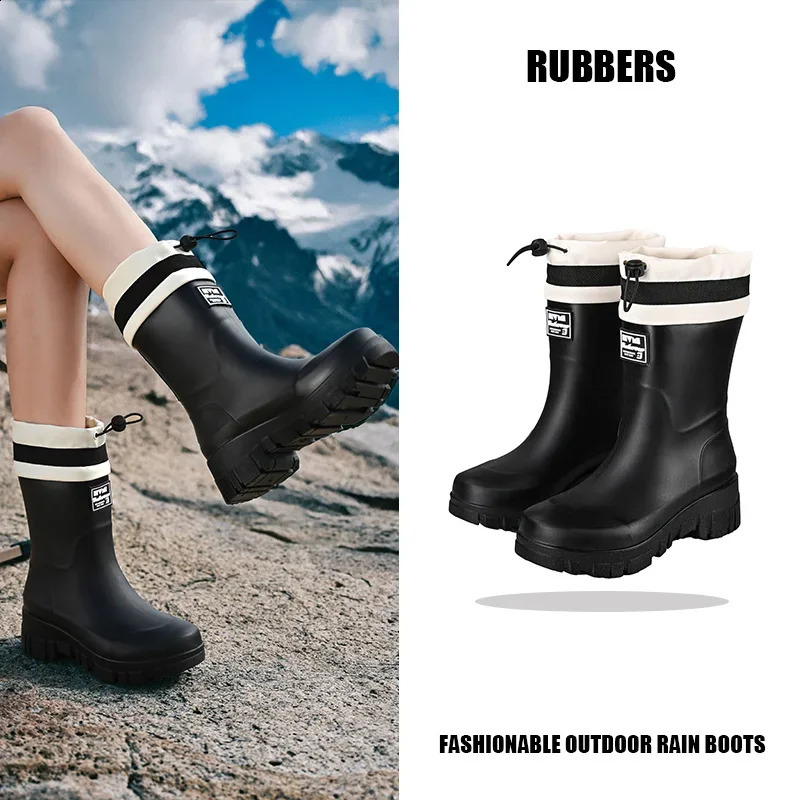 Family-sized Waterproof Non-slip Rain Boots for Outdoor Activities Matching s for Adults Kids 250806
