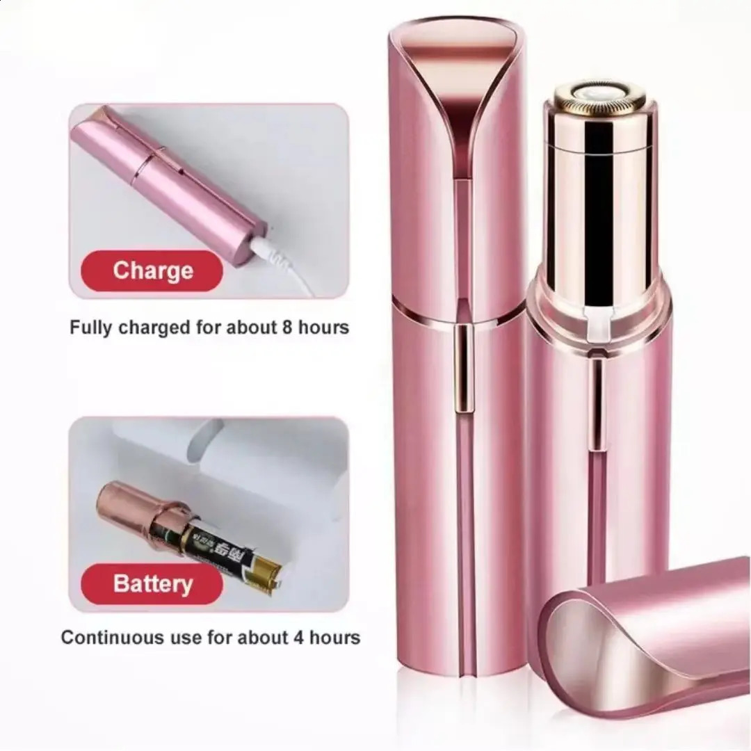 Portable Lipstick Shaped Women Electric Epilator Eyebrow Trimmer Painless Effective Hair Removal Shaver Small Epilator 250805