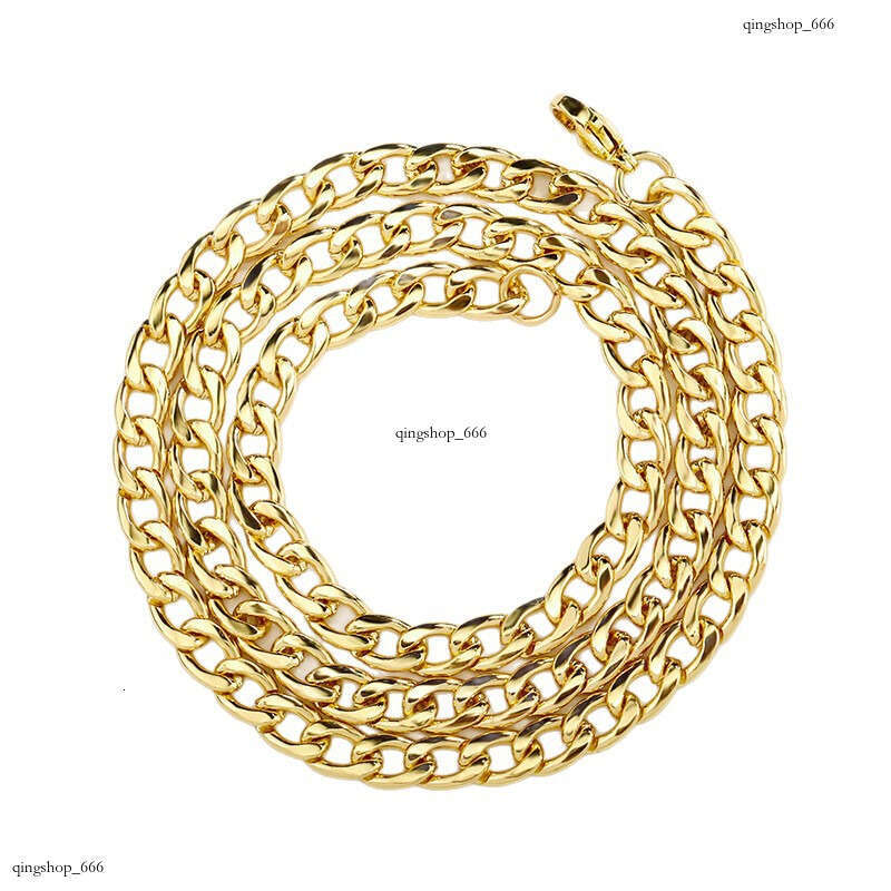 Sterling Silver NK Figaro Multi-layer Plated Simple Jewelry Men's Necklace Hip-hop Cuban Chain