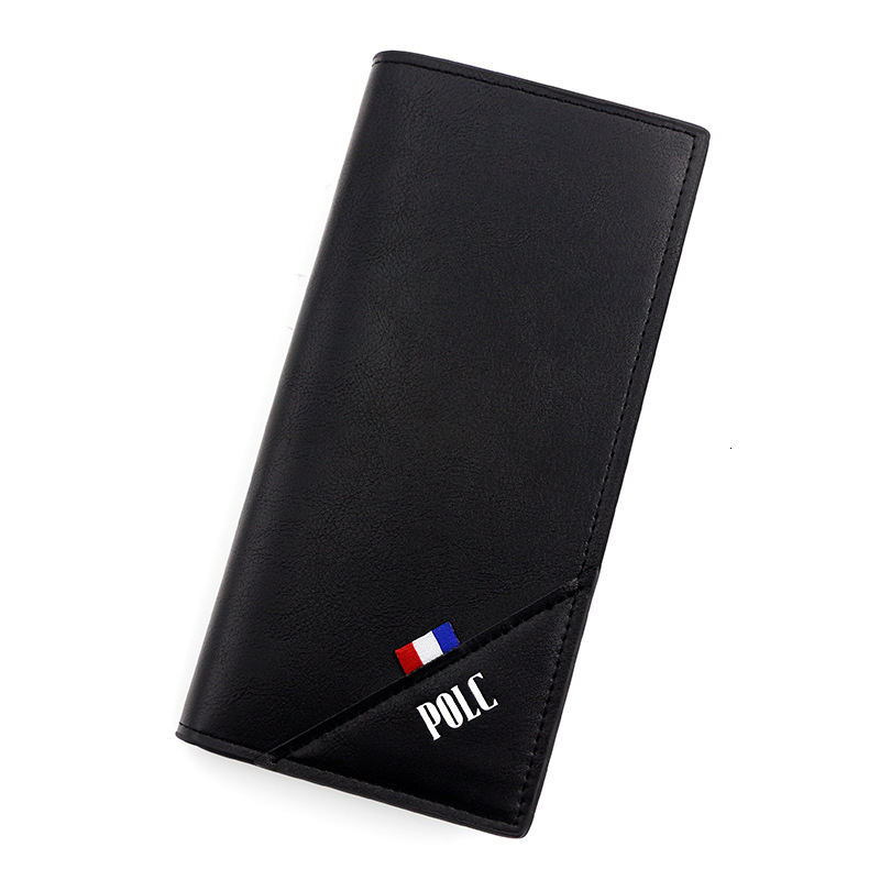 New Luxury Bag Cross-border Men's Wallet Urban Minimalist 70% Off Solid Color Long Men's Wallet Money Clip Wallet Card Holder Wholesale