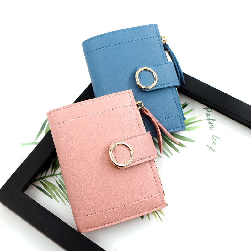 Factory Direct Supply New Women's Zipper Short Wallet Buckle Fresh Artistic Small Square Luxury Bag Bag Coin Purse Women's Bag