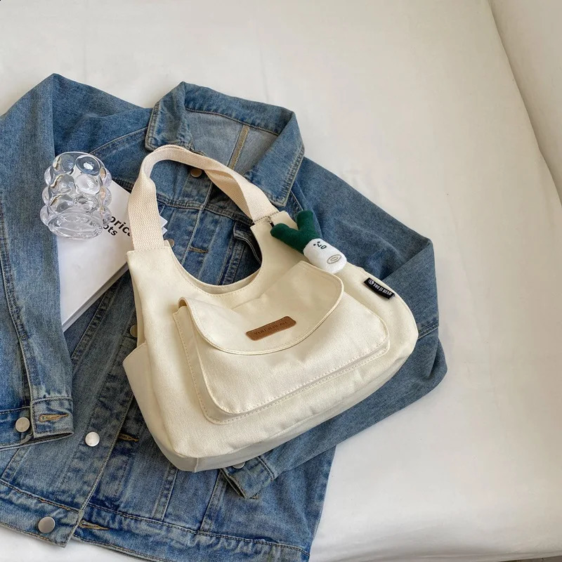 Casual Large Capacity Bag Women Shoulder Bags Fashionable Canvas Tote Bag for Women Versatile Shopping Bags Class Bags 250809