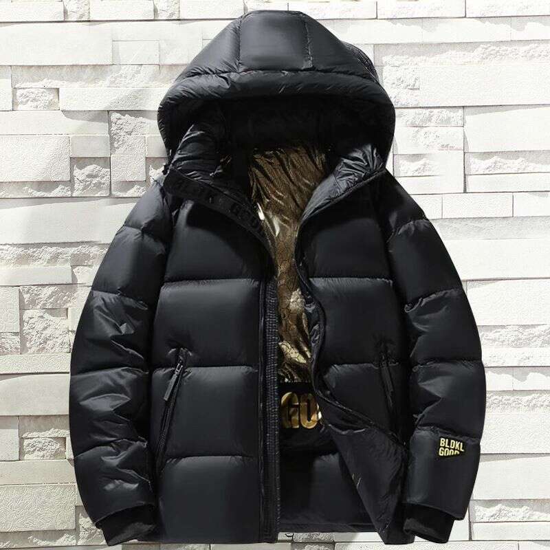 Men's Clothing New Men In Winter Black And Gold Coat Thickened Couple Cotton Padded Jacket For Boys