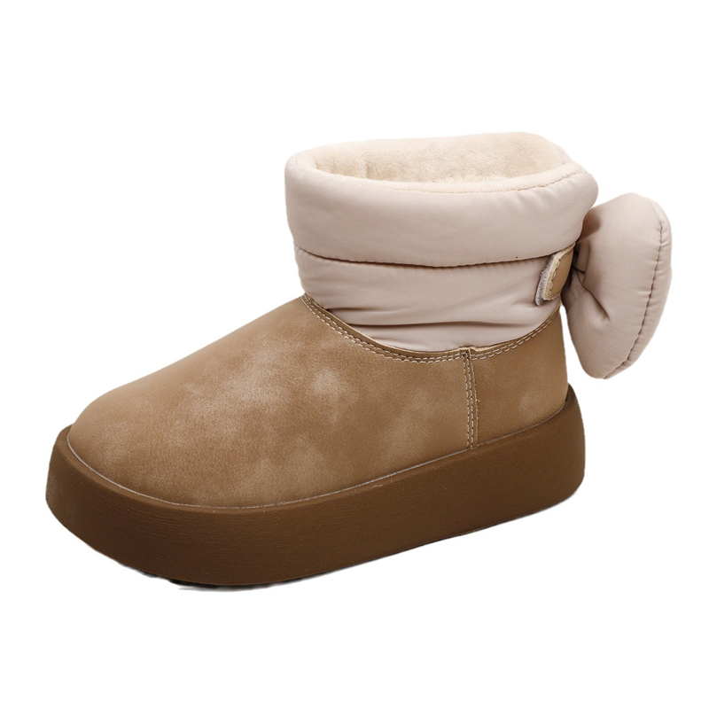Free shipping designer Boots Winter childrens fashionable midsole cotton boots bow princess snow boots childrens shoes