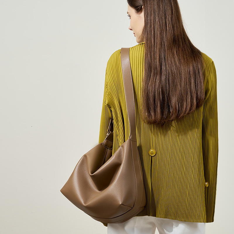 Genuine Leather Underarm Tote Stray For Women New Cowhide Commuter Large Single Shoulder Crossbody Women's Bag