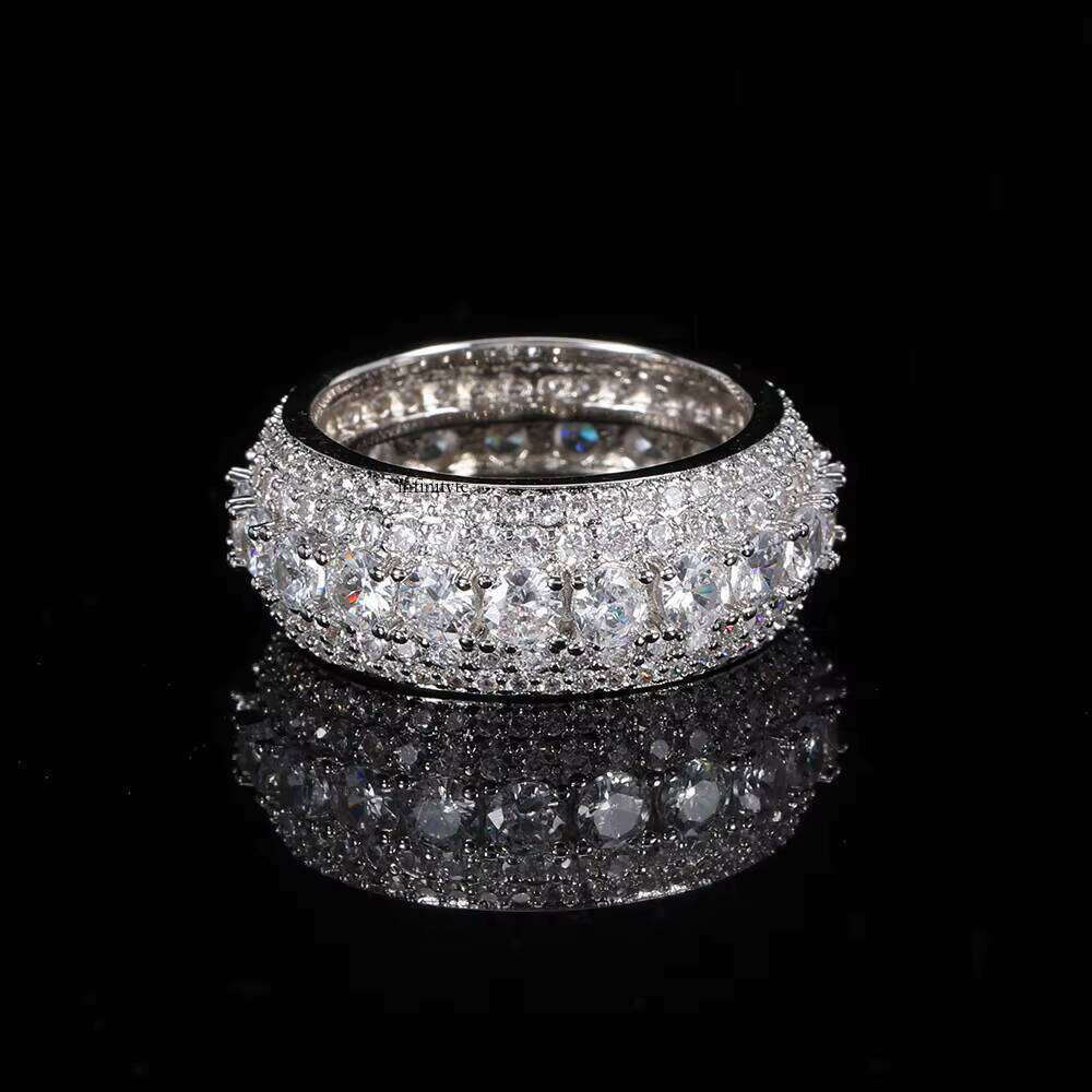 Hip Hop Cubic Zirconia Tennis Rotating Ladies Jewelry Women Dia Rings