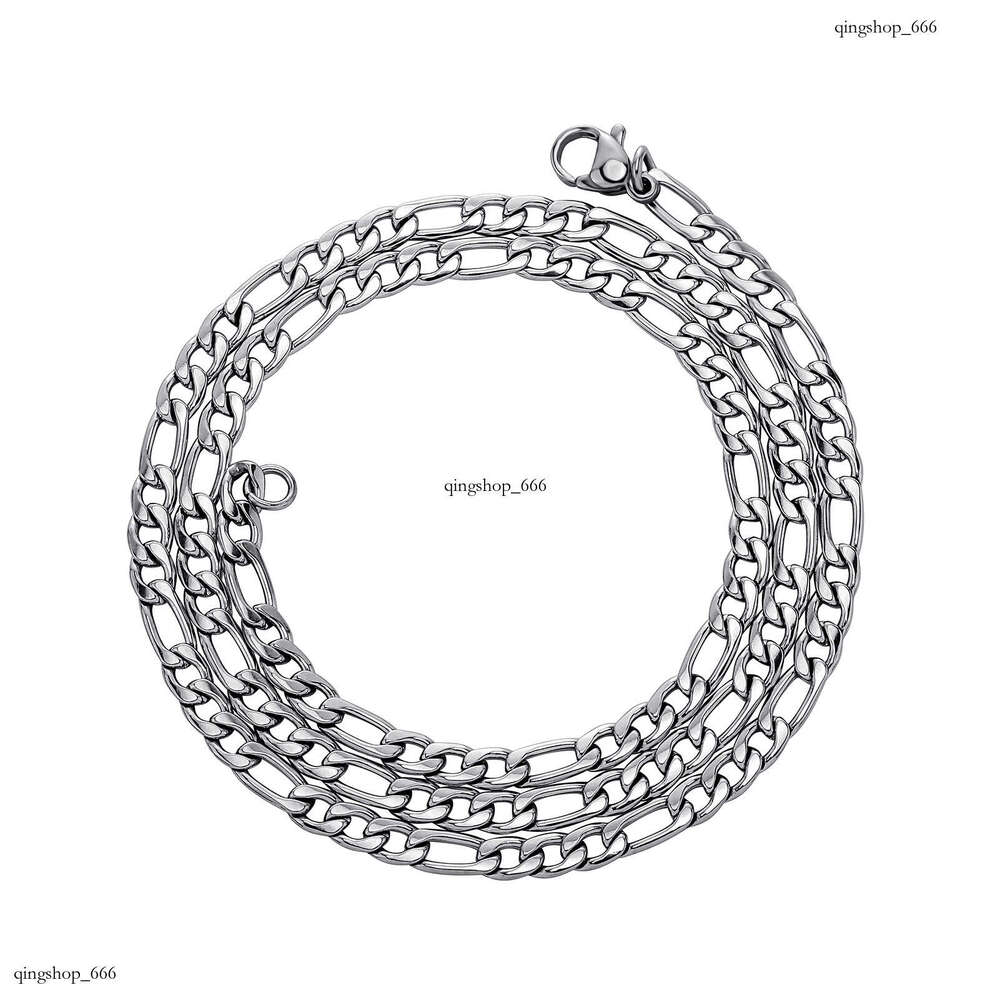 Men's Stainless 3:1 Figaro Chain Hot Selling Hip Hop Titanium Steel Necklace