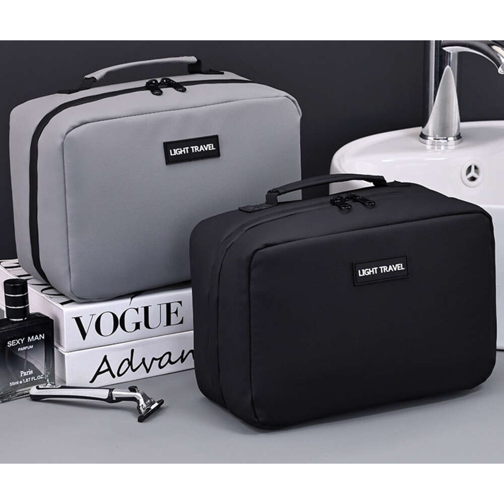 Business Gift Men's Accordion Toiletry Portable Travel Storage Large Capacity Dry Wet Separation Makeup Bag