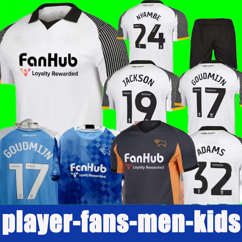 25 26 Derby County soccer jerseys SIBLEY CASHIN NYAMBE NELSON ELDER FORNAH BARKHUIZEN home away 2025 men kids kit football shirts