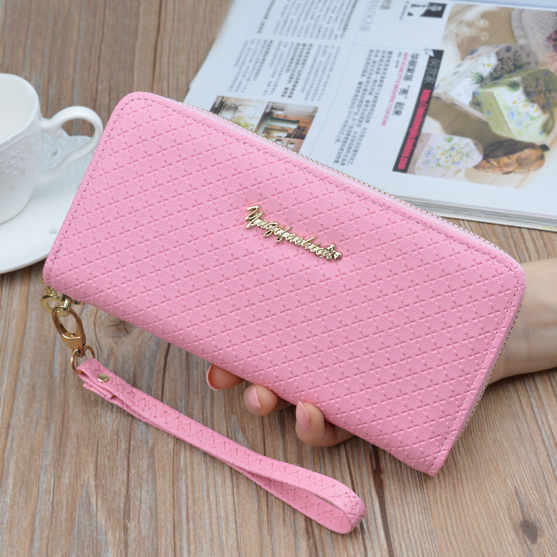 New Women's Wallet Long Zipper Clutch Fashion Luxury Bag Designer Bag Plaid Soft Leather Large Capacity Coin Purse Phone Bag