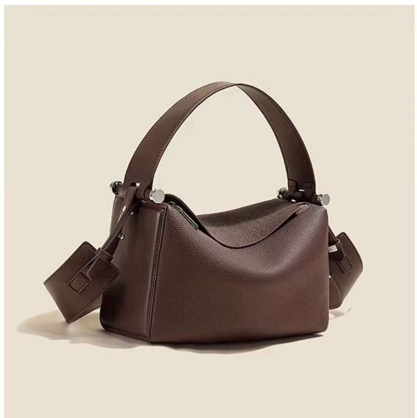 Handheld Pillow for Women New Genuine Leather Crossbody Top Layer Shoulder High end Niche Cowhide Bag
