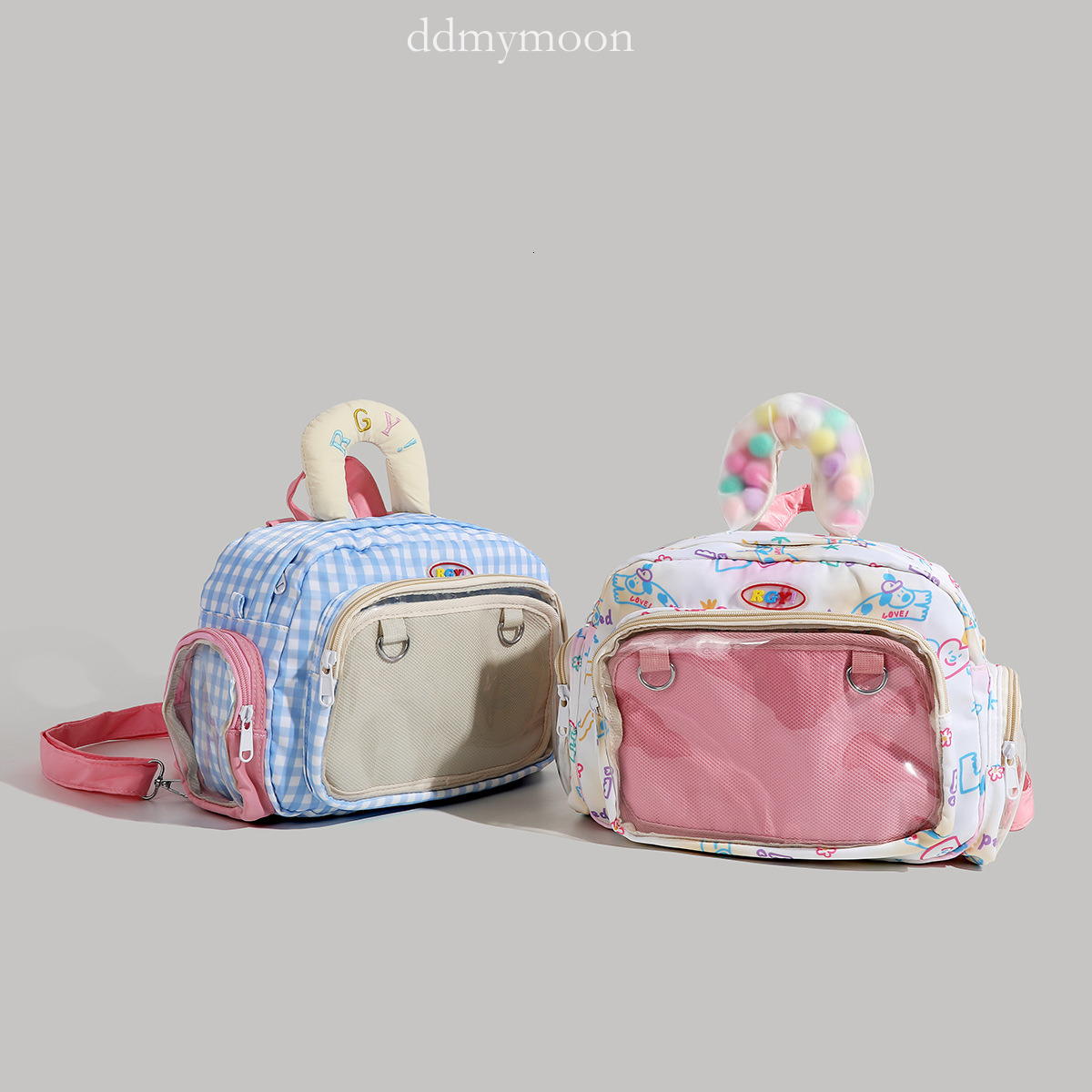 Robot Girl Cute Single Shoulder Capacity Pain Bag Student Backpack ddmymoon