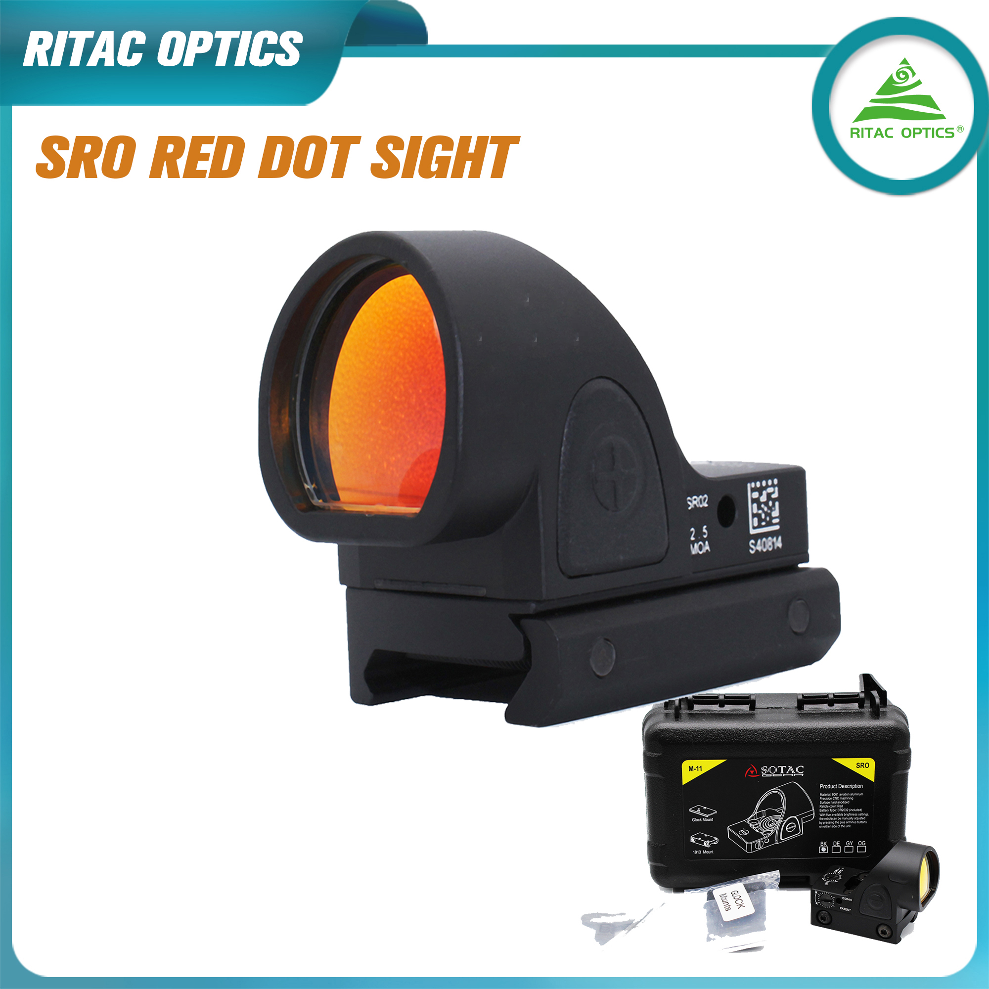 S-R-O Red Dot Sight Tactical Pistol Reflection Mini Compound Sight Red Dot Reflection scope