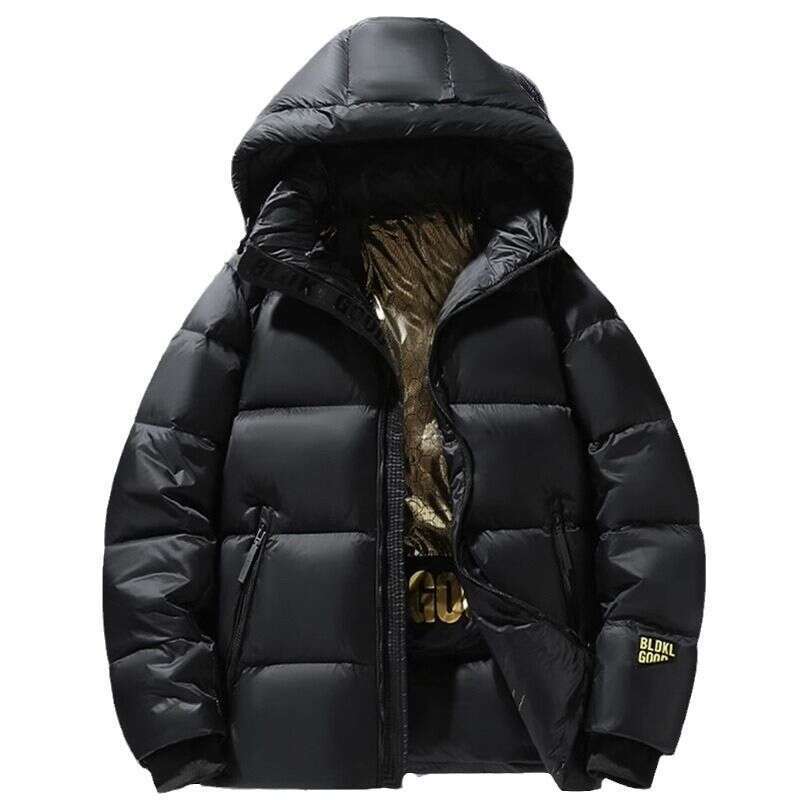Men's Clothing New Men In Winter Black And Gold Coat Thickened Couple Cotton Padded Jacket For Boys