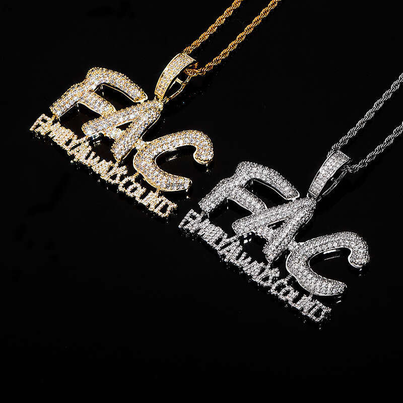 New FAC Family Forever Important Full Moissanite chain Hip-Hop Pendant Necklace Unisex Trendy Jewelry