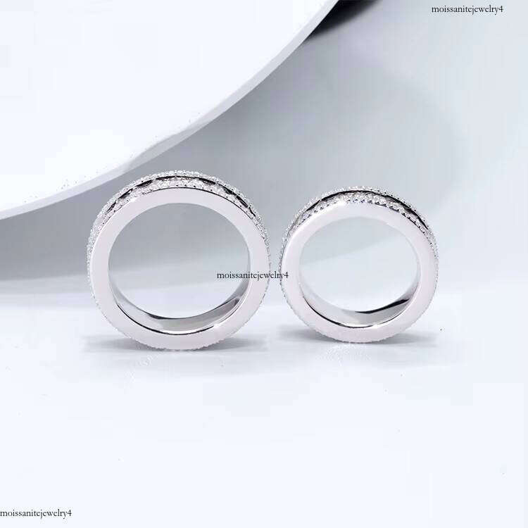 Mens Jewelry Style White Gold Plated Full Iced Out VVS Moissanite Sterling Sier Rings
