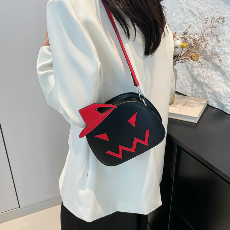New Halloween Pumpkin Designer Bag Bag Fashion Versatile Cross-border Wholesale Quirky Women's Shoulder Bag Luxury Bag High-end Small Bag