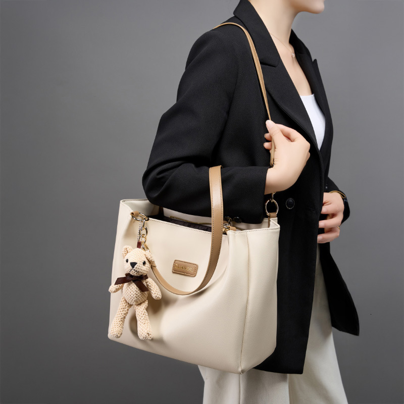 Tote New Women's Genuine Leather High-End Large Capacity Summer Niche Commuter Shoulder Bag Trendy Bags