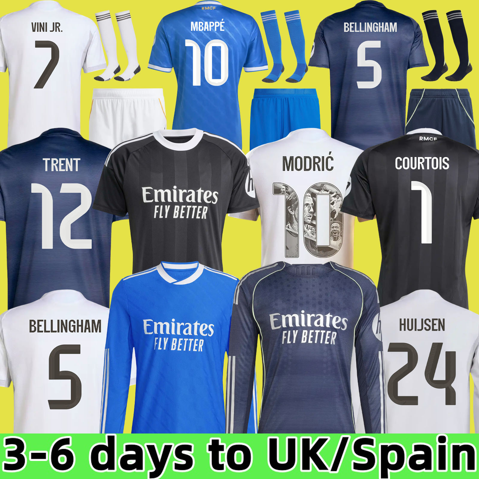 24 25 26 MBAPPE BELLINGHAM VINI JR soccer jerseys real HUIJSEN valverde ARDA GULER 2025 football shirt VALVERDE Camisetas MaDrIdS men kids Baseball TRENT US Pack 999