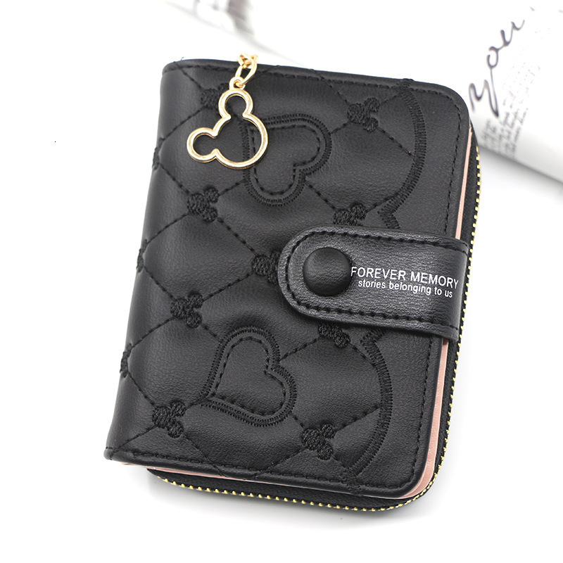 Unique Women's Luxury Bag Short Zipper Buckle Wallet Handbag Coin Purse Heart-shaped Women's Card Holder Wholesale