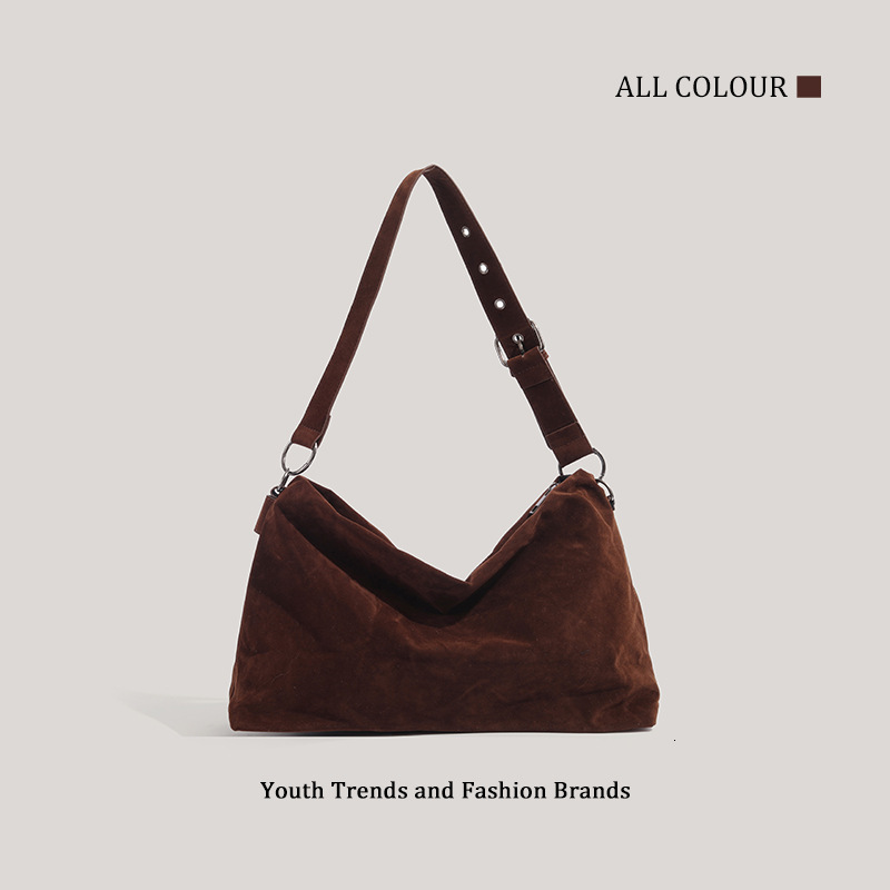 Autumn Winter Matte Single Shoulder 2025 Niche Belt Buckle Design Large Capacity Tote Bag ddmymoon