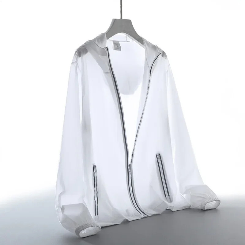 Summer 50 UV Sun Protection Mens Clothing Skin Coats Breathable Cooling Nylon Silk Hooded Windbreaker Men Casual Jackets 8XL 250809
