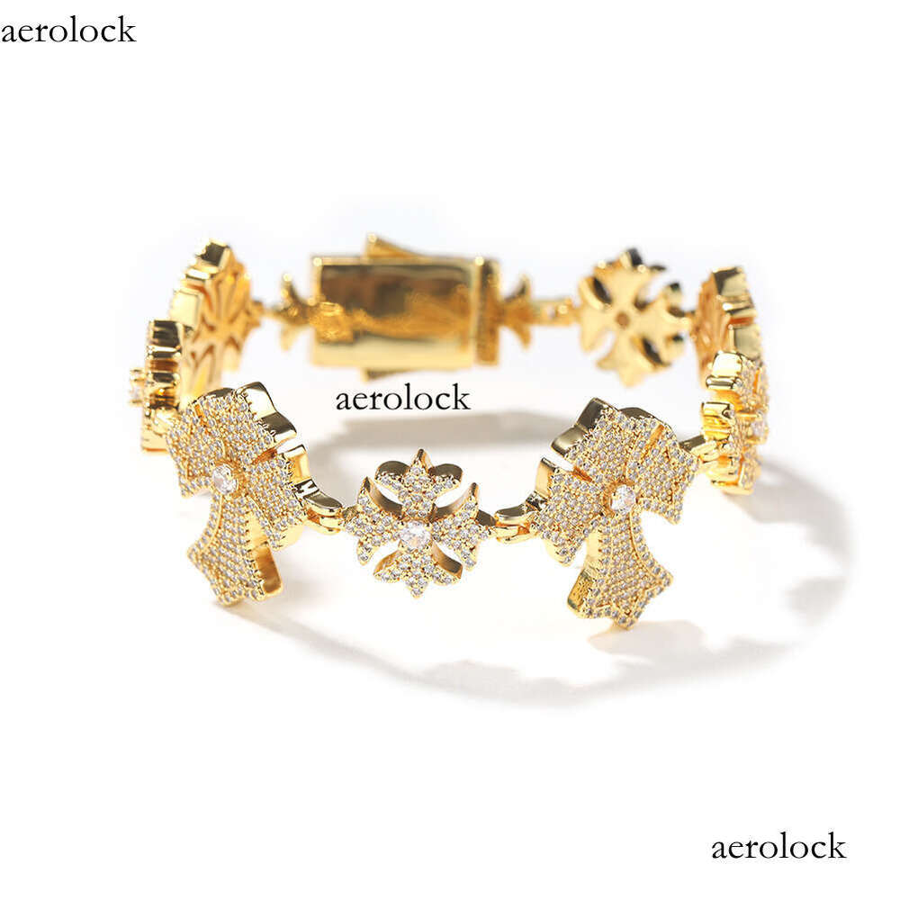 Hip-Hop Personality Creative New Snowflake Cross Bracelet Trendy Men Punk Style Unisex Jewelry