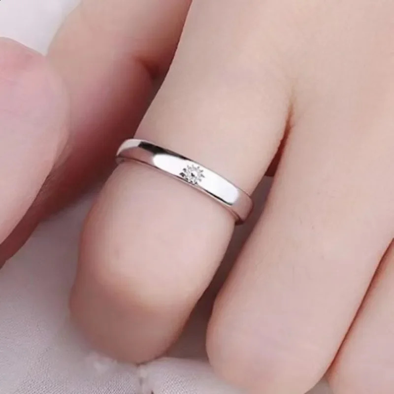Classic Sun Moon Opening Couple Ring for Women Men Trendy Charm Black Star Ring Jewelry Wedding Anniversary Gifts 250805