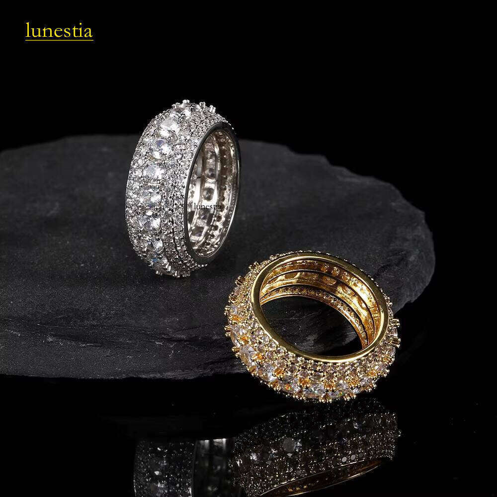 Hip Hop Cubic Zirconia Tennis Rotating Ladies Jewelry Women Dia Rings