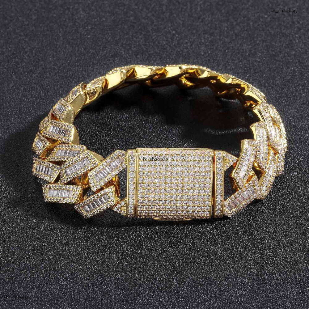 Hip Hop 20mm Wide Dia Cuban Chain Bold Square Round Moissanite chain Personality Exaggerated Men's Necklace