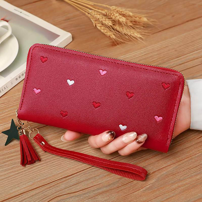 2025 New Women's Exquisite Embroidered Multi-functional Card Slot Casual Luxury Bag Wrist Convenient Long Clutch Wallet