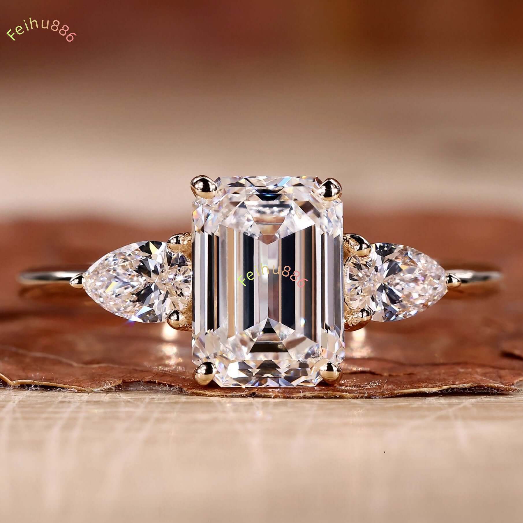 2025 new Solid Gold Engagement Rings for Women Wholesale 18K VVS Moissanite Oval Cut