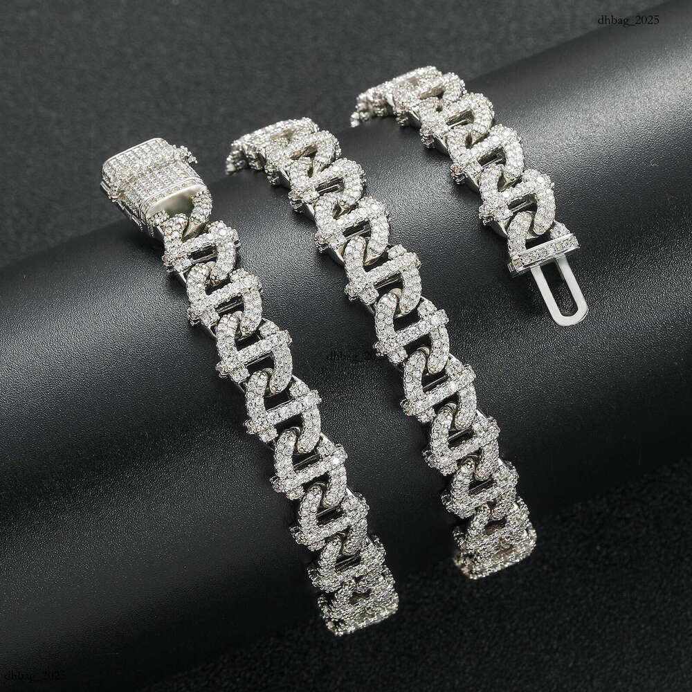 Hip Hop New 10mm Wide Cuban Personality Trendy Geometric Shape Men's Necklace Clavicle Chain