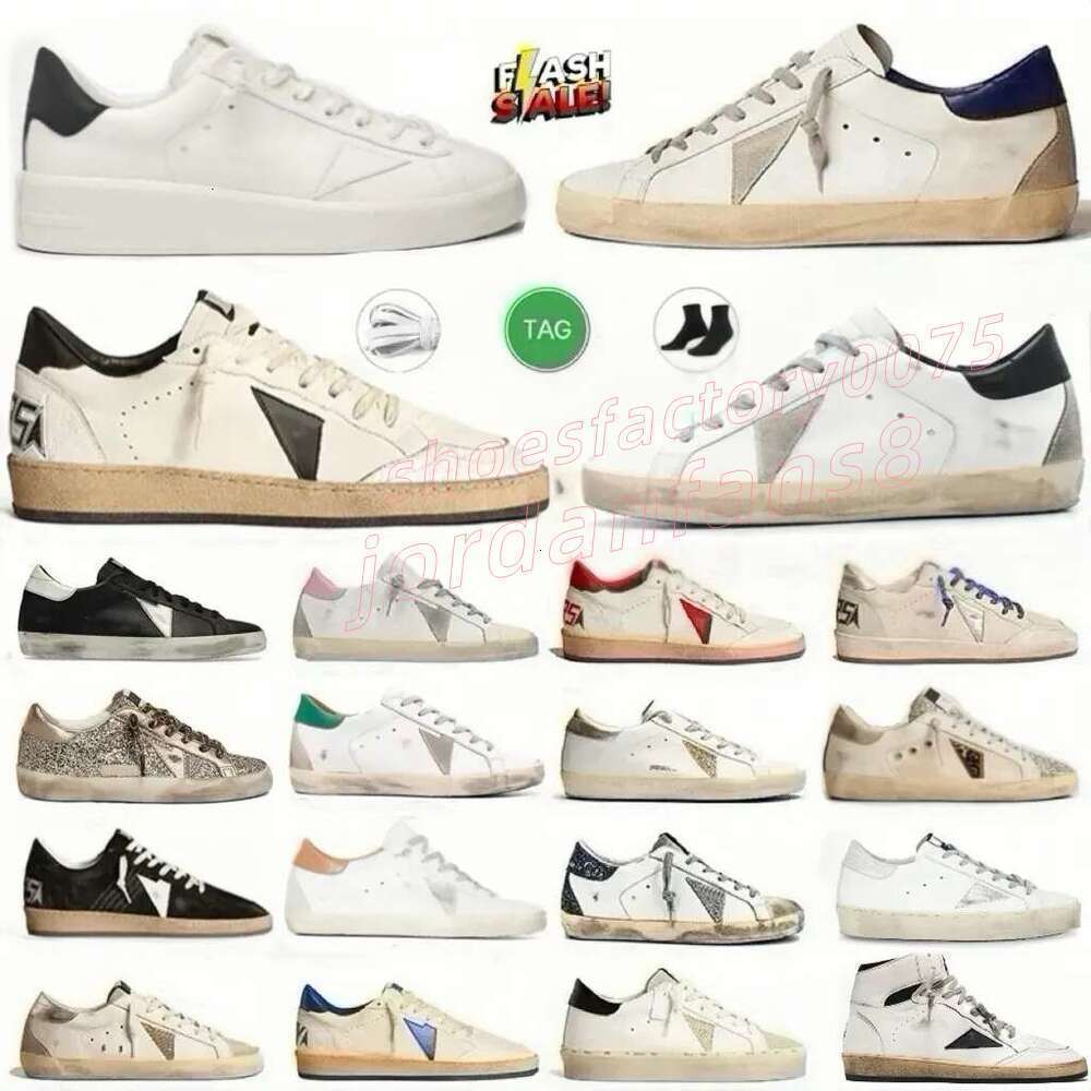Quality Top Designer Shoes Old Loafers Super-star Leather Italy Dirty Pure-star Brand Women Men Ball Casual Star Trainers Sneakers 35-45