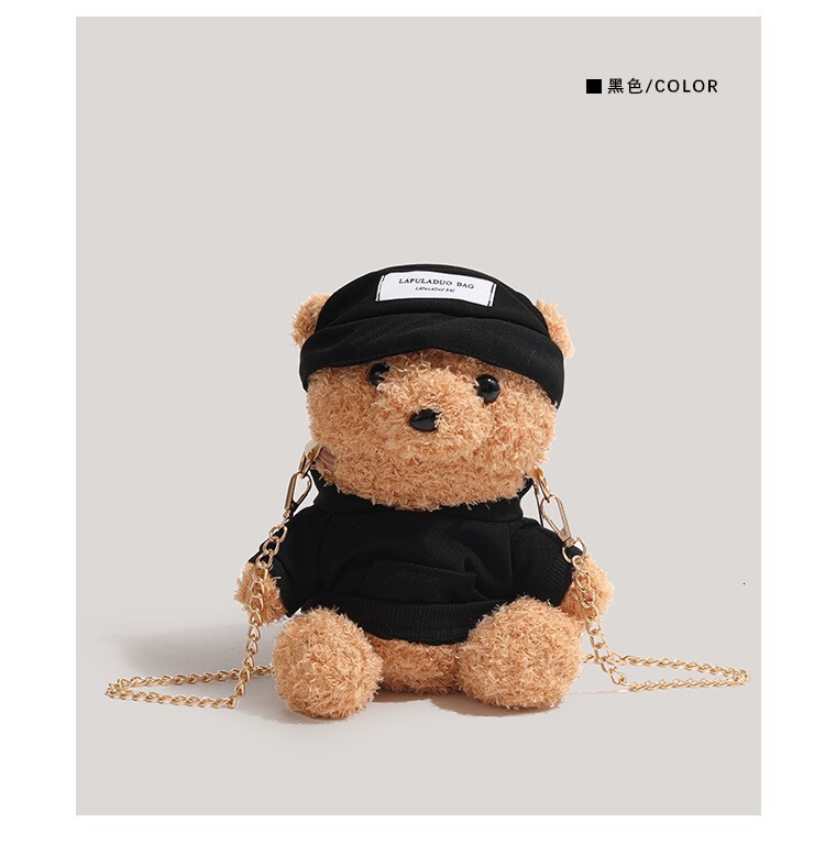 Plush Autumn Winter 2025 New Chain Crossbody Cute Cartoon Doll Bag ddmymoon