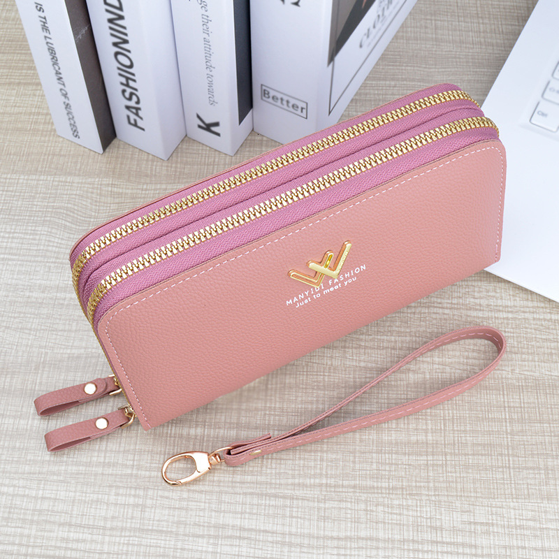 New Designer Bag Women's Wallet Long Wallet Double Zipper Clutch Fashion Simple Large Capacity Luxury Bag Double Layer Wallet Phone Bag