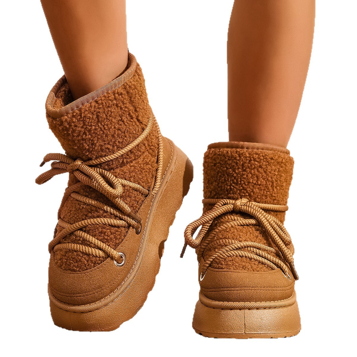 new Free delivery designer woman boots Cotton boots with plush insulation loose and comfortable cotton shoes