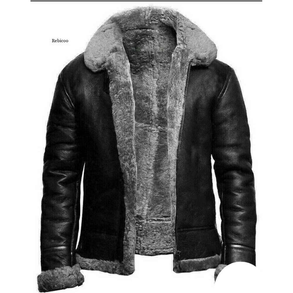 Men's Clothing Large Lapel One Long Sleeve Fur Coat