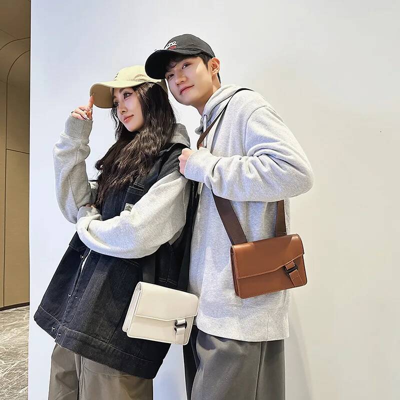 Crossbody for Men 2024 New Casual Messenger Shoulder Korean Trendy Brand Mobile Phone Storage Small Square Bag