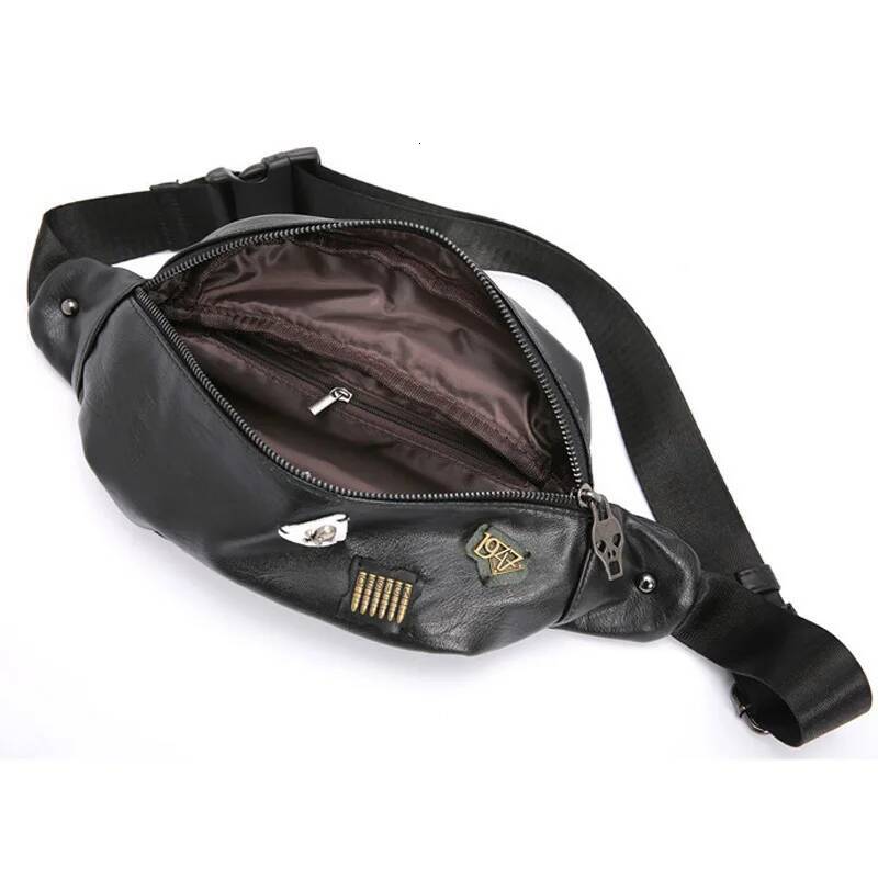 Annmouler Waist Pack Travel Phone Belt Pouch for Women Men Pu Leather Fashion Shoulder Chest Bag Unisex Hip Bags