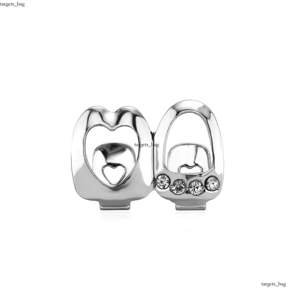 Hollow Heart Double Bracelet Daily Street Cool Glossy Hip-Hop Versatile Accessory