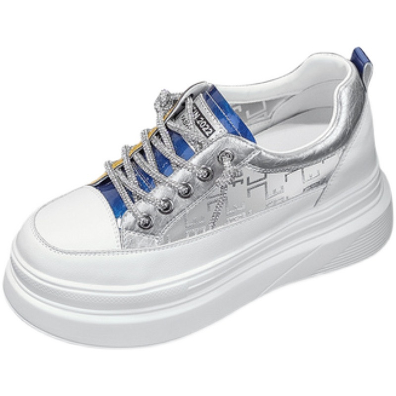 Thick soled sneakers 2025 designer's new height increasing women's shoes with mesh straps