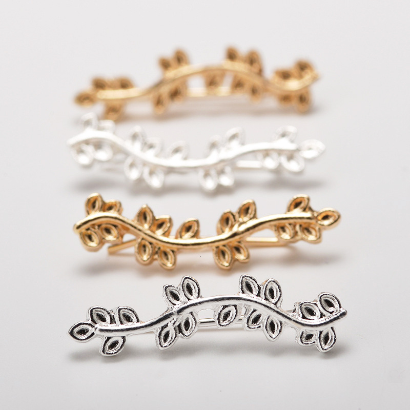 New Natural Trend Multi-Layer Earrings Curved Branch Leaf Ear Jewelry