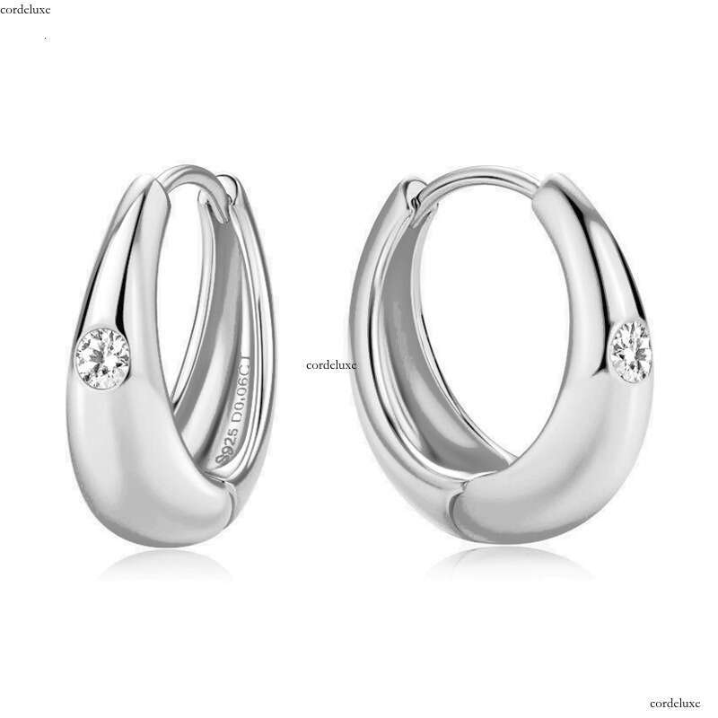 Sier Moissanite Light Style Women's High-end Personality Fashion Hoop Earrings Factory